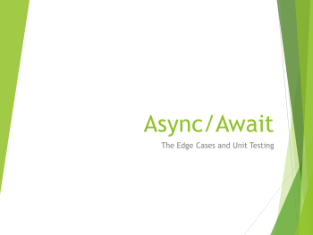 Async Await Presentation Title Slide